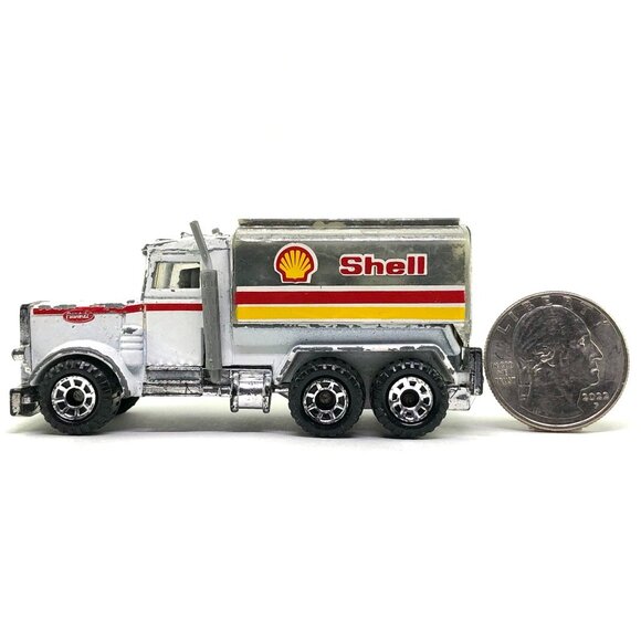 🦋 1981 Matchbox Superfast #56 Shell Peterbilt Tanker vintage 1/80 die cast car - Picture 11 of 11